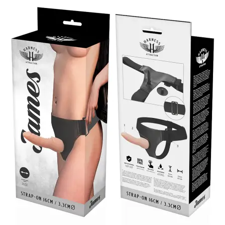 Arnés James 16 cm Ø 3.3 cm - Vegano | Harness Attraction