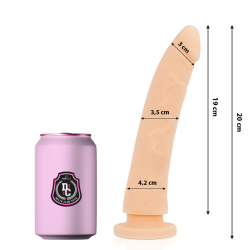 DELTA CLUB - DILDO REALISTA NATURAL SILICONA MEDICA 20 CM -O- 4 CM DELTACLUB