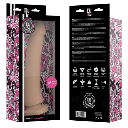 DELTA CLUB - DILDO REALISTA NATURAL SILICONA MEDICA 23 CM -O- 4.5 CM DELTACLUB