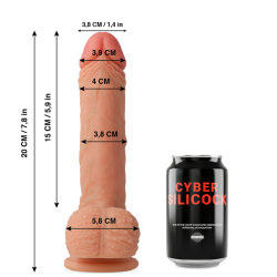 CYBER SILICOCK - FREEMAN REALÍSTICO SILICONA LÍQUIDA 20 CM -O- 3.8 CM CYBER SILICOCK 2