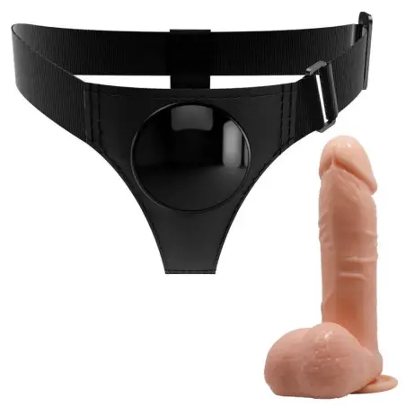 Harness Briefs Arnés Universal con Dildo Tom 20 cm Natural