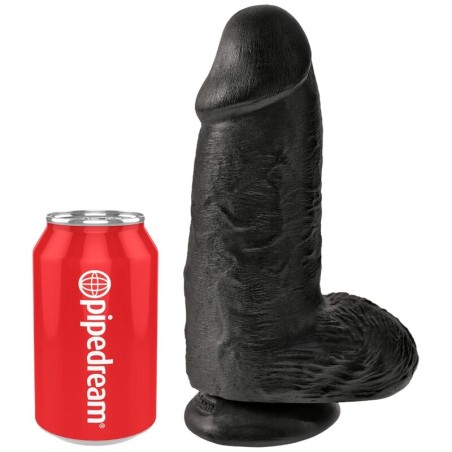 KING COCK - PENE REALÍSTICO CHUBBY 23 CM NEGRO KING COCK