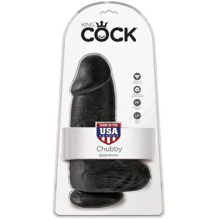 KING COCK - PENE REALÍSTICO CHUBBY 23 CM NEGRO KING COCK
