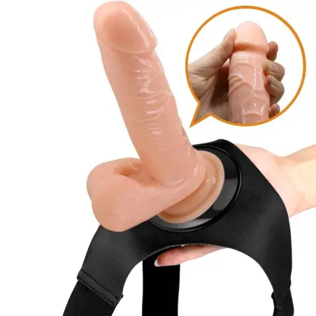 Harness Briefs Arnés Universal con Dildo Tom 20 cm Natural