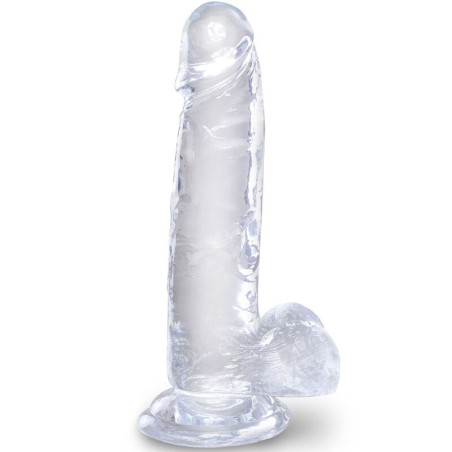 KING COCK - CLEAR PENE REALÍSTICO CON TESTÍCULOS 15.2 CM TRANSPARENTE KING COCK