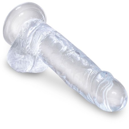KING COCK - CLEAR PENE REALÍSTICO CON TESTÍCULOS 15.2 CM TRANSPARENTE KING COCK