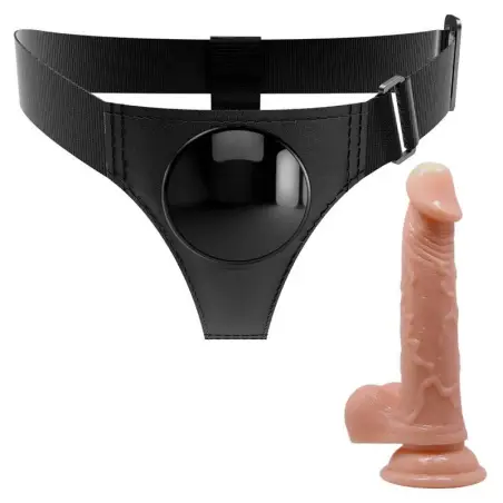Harness Briefs Arnés Universal con Dildo Kevin 19 cm Natural