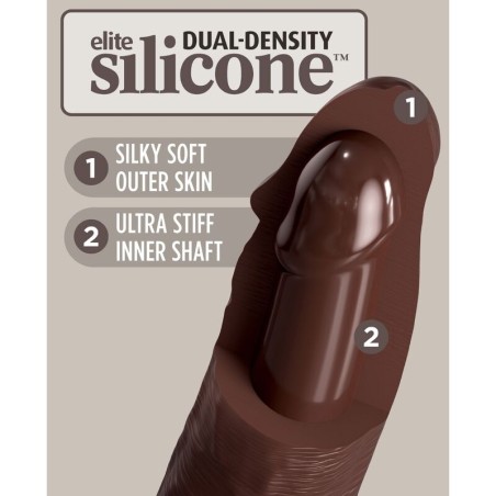 KING COCK - ÉLITE DILDO REALÍSTICO SILICONA 28 CM MARRON KING COCK