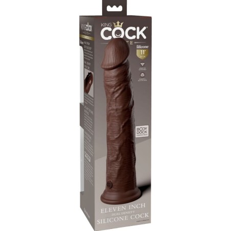 KING COCK - ÉLITE DILDO REALÍSTICO SILICONA 28 CM MARRON KING COCK