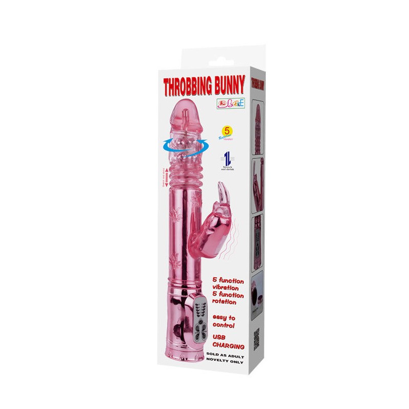 BAILE - THROBBING BUNNY ROTADOR RAMPANTE ROSA 