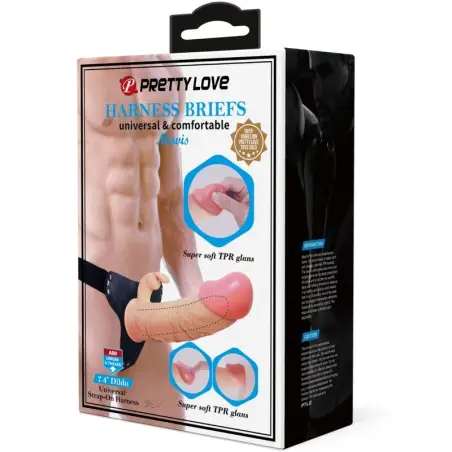 Mavis Harness Briefs Universal con Dildo 19 cm Natural