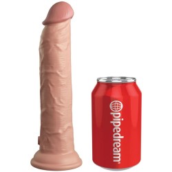 KING COCK - ÉLITE DILDO REALÍSTICO VIBRADOR & SILICONA CONTROL REMOTO 23 CM KING COCK