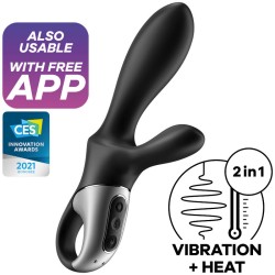 SATISFYER - HEAT CLIMAX+ VIBRADOR ANAL APP NEGRO SATISFYER CONNECT