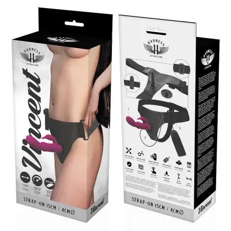 Arnés Vibrador Rabbit Vincent 15 cm Ø 4 cm - Con Vibración