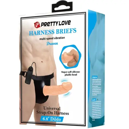 Harness Briefs con Vibración Dildo Incluido | Pretty Love