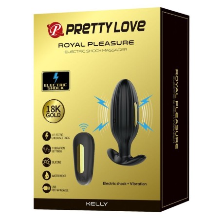 PRETTY LOVE - KELLY PLUG ANAL VIBRADOR RECARGABLE NEGRO PRETTY LOVE BOTTOM
