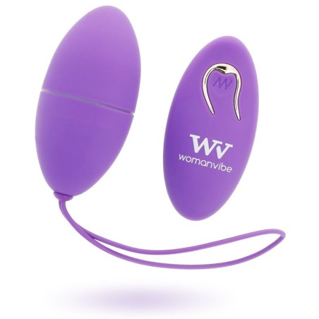 WOMANVIBE - ALSAN HUEVO CONTROL REMOTO NEGRO SILICONA PURPLE WOMANVIBE
