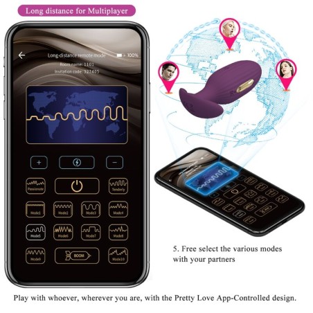 PRETTY LOVE - JEFFERSON PLUG ANAL CONTROLADO POR APP LILA PRETTY LOVE BOTTOM