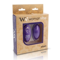 WOMANVIBE - ALSAN HUEVO CONTROL REMOTO NEGRO SILICONA PURPLE WOMANVIBE 2