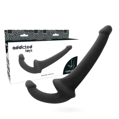 ADDICTED TOYS - DILDO CON ARNÉS SIN SUJECIÓN NEGRO