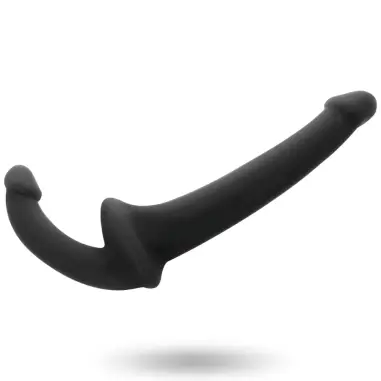 Dildo con Arnés sin Sujeción Negro | Addicted Toys
