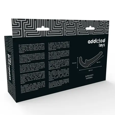 Dildo con Arnés sin Sujeción Negro | Addicted Toys