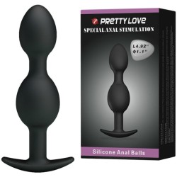 PRETTY LOVE - BOLAS ANALES SILICONA 12.5 CM NEGRO PRETTY LOVE BOTTOM 2