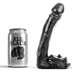 ALL BLACK - DILDO REALÍSTICO 19 CM ALL BLACK