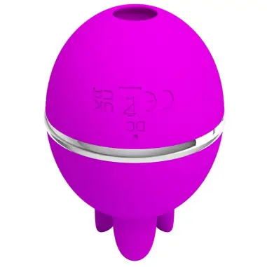 Vibrador de Silicona Redondo Gemini Ball Morado - 3 Modos