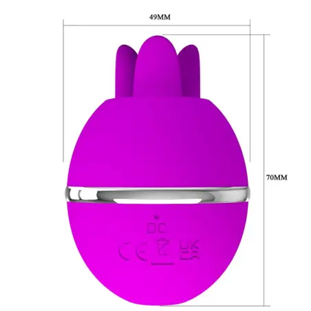Vibrador de Silicona Redondo Gemini Ball Morado - 3 Modos