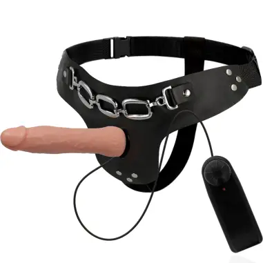 Arnés George Realístico Vibrador 19 cm Ø 4 cm - Vegano
