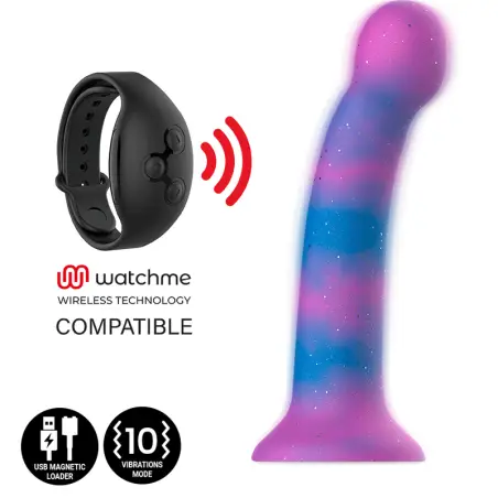 Dion Galactic Dildo S - Vibrador Compatible con Watchme