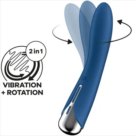 Spinning Vibe 1 Vibrador Rotador G-Spot Azul | Satisfyer