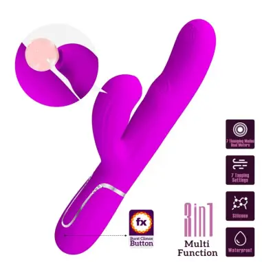 Perlita Vibrador Punto G 3 en 1 Multifunción Vioeta