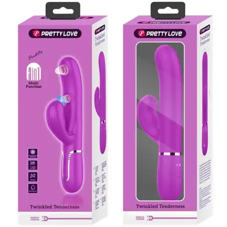 Perlita Vibrador Punto G 3 en 1 Multifunción Vioeta