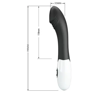 Elemental Vibrador Punto G 30 Modos Negro | Pretty Love