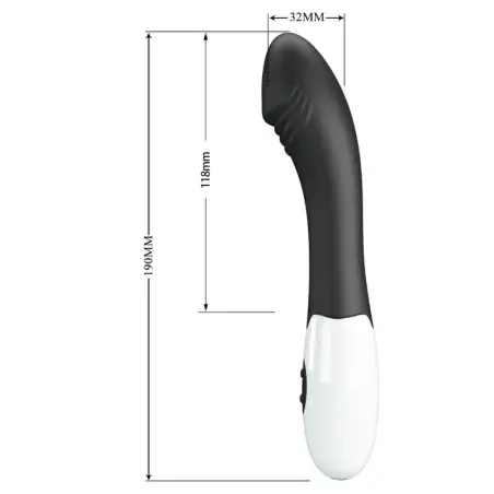 Elemental Vibrador Punto G 30 Modos Negro | Pretty Love