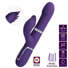 PRETTY LOVE - ZALIN VIBRADOR RABBIT PERLAS 4 EN 1 MORADO 2