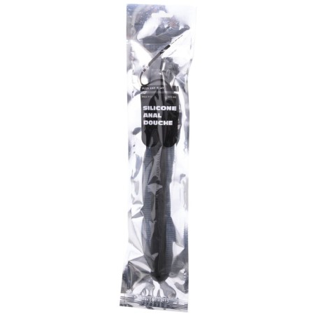 ALL BLACK - DUCHA ANAL SILICONA SISTEMA STOPPER 27 CM ALL BLACK