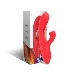 ARMONY - VIBRADOR ESTIMULADOR PUNTO G Y CLÍTORIS CON LENGUA OSCILANTE ROJO