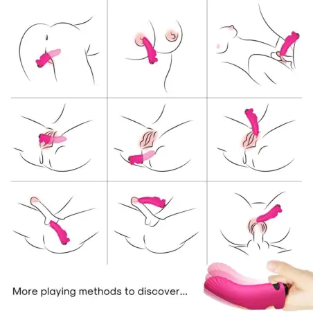 Aurora Vibrador Dedal Fucsia - 9 Modos | Armony