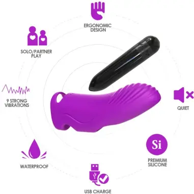 Aurora Vibrador Dedal Fucsia - 9 Modos | Armony
