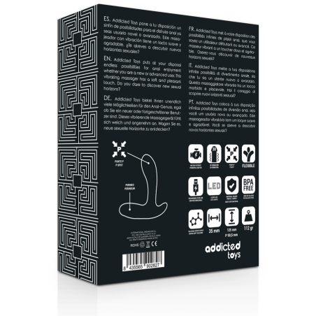 ADDICTED TOYS - ANAL MASSAGER BLACK VIBRATION ADDICTED TOYS