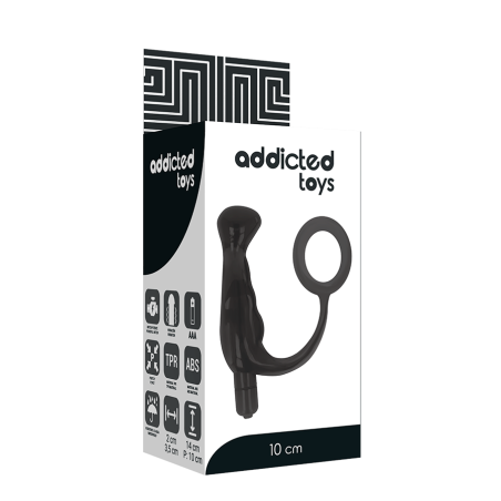ADDICTED TOYS - VIBRADOR PROSTÁTICO NEGRO 10 CM ADDICTED TOYS