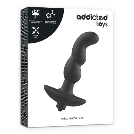 ADDICTED TOYS - MASAJEADOR ANAL CON VIBRACIÓN NEGRO MODELO 2 ADDICTED TOYS