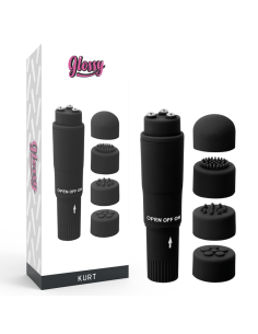 GLOSSY - POCKET KURT MASAJEADOR NEGRO