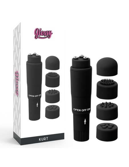 GLOSSY - POCKET KURT MASAJEADOR NEGRO