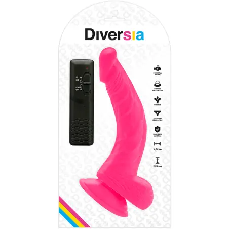 Dildo Realístico Flexible con Vibración Rosa 21.5 cm