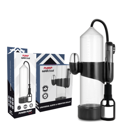 PUMP ADDICTED - BOMBA ERECCIÓN RX7 TRANSPARENTE CON VIBRADOR Bomba Alargadora Pene