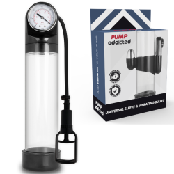 PUMP ADDICTED - BOMBA ERECCIÓN RX9 TRANSPARENTE CON VIBRADOR PUMP ADDICTED